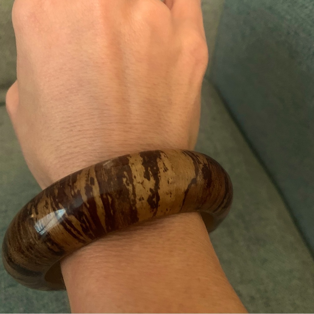 Multi-toned Wood Bangle Bracelet
